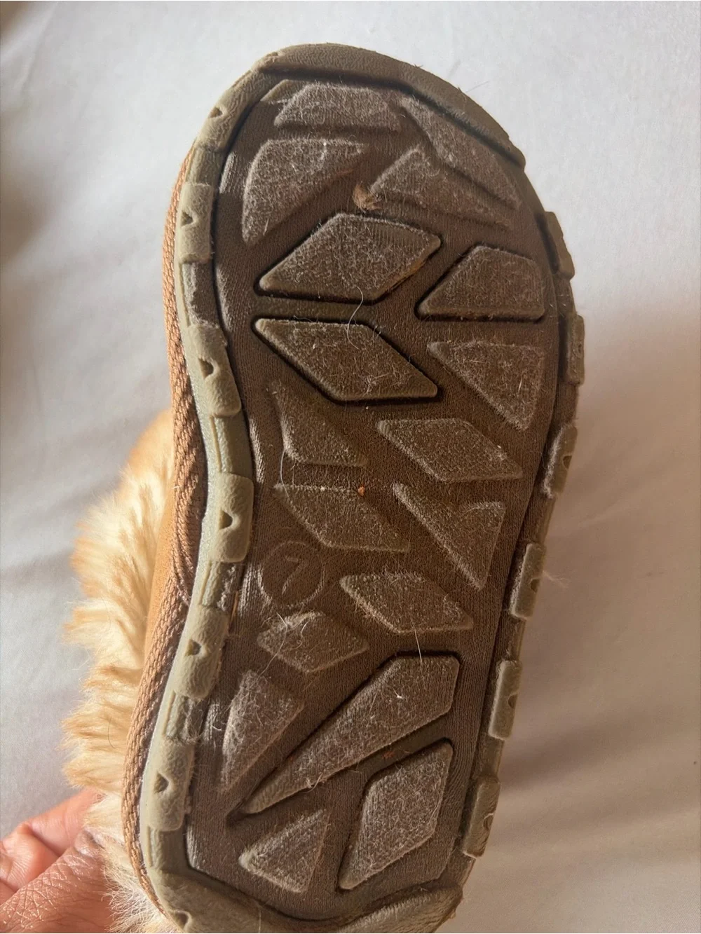 Kids Cozy Faux-Fur Lined Slip-On Slippers - Chestnut Brown
